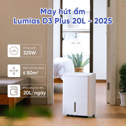  Máy hút ẩm thông minh Lumias D3 Plus 20L 