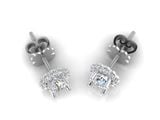  HALO DIAMOND EARRINGS 5.4 MM  (BÔNG TAI KIM CƯƠNG HALO Ổ CHỦ 5.4LI) 