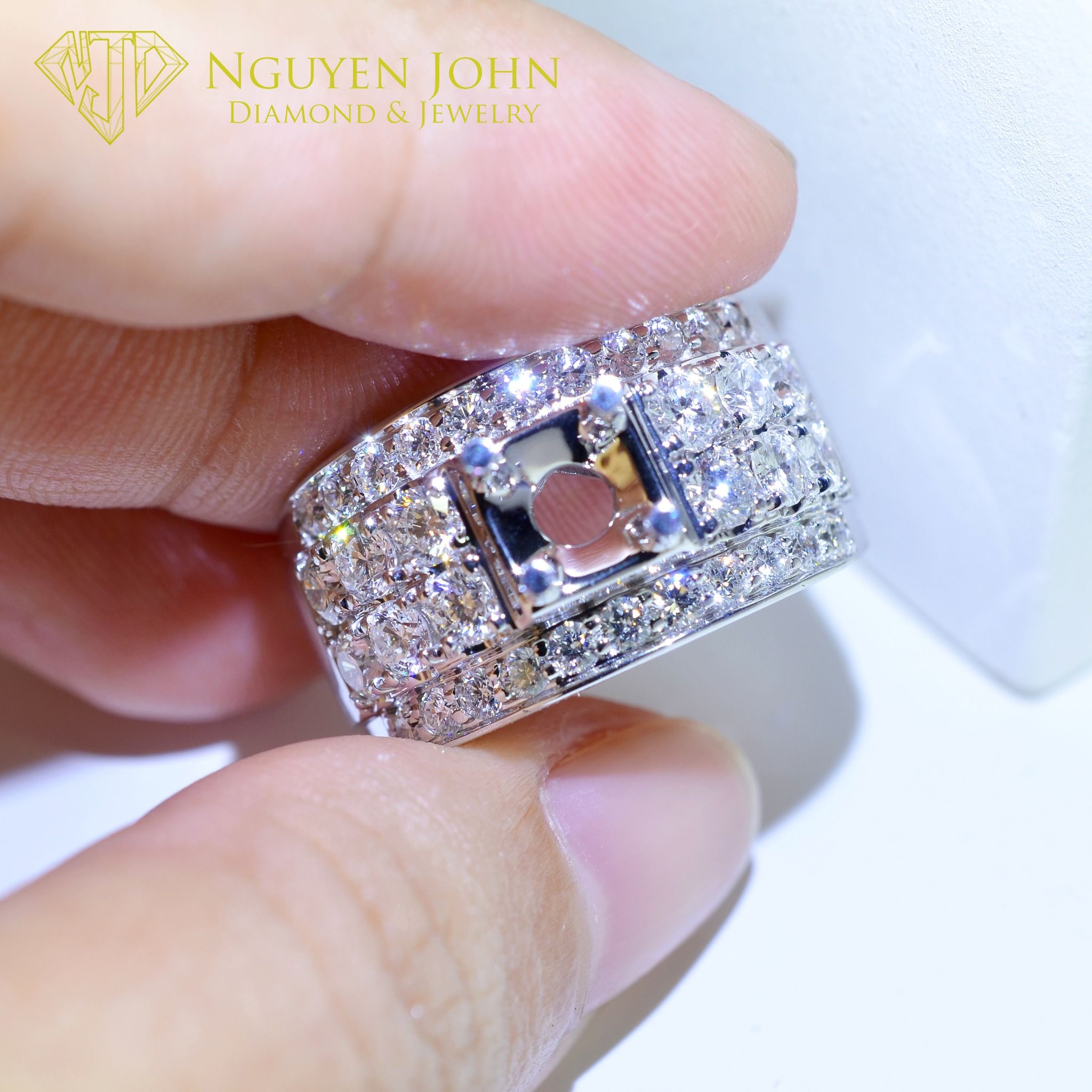  MALE DIAMOND RING 3012 6.8MM (NHẪN NAM KIM CƯƠNG 3012 Ổ CHỦ 6.8LI) 