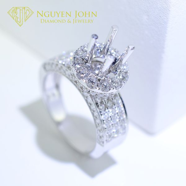  FEMALE HALO DIAMOND RING 2312 6.0MM (NHẪN NỮ HALO KIM CƯƠNG 2312 Ổ CHỦ 6.0LI) 