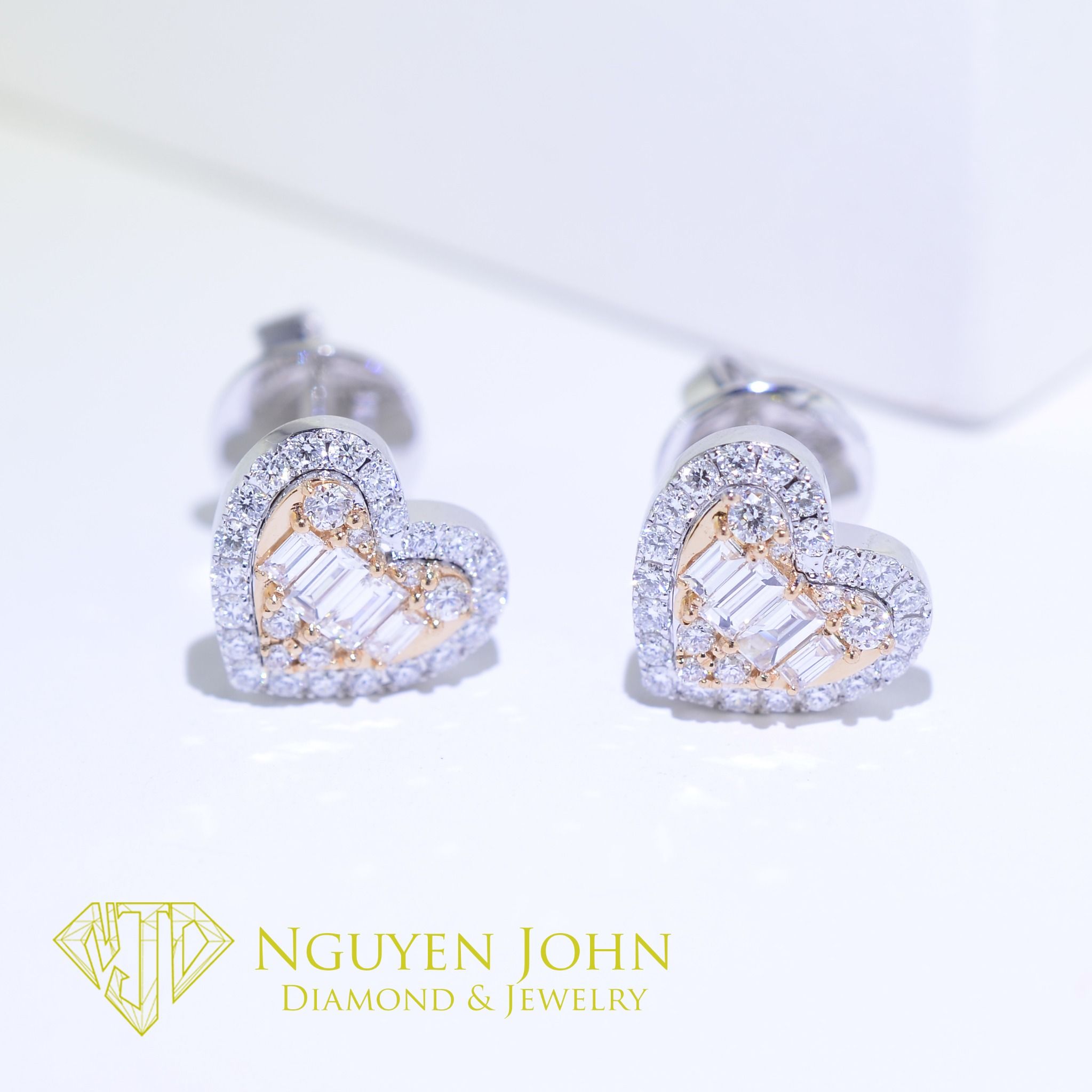  HEART DIAMOND EARRINGS BG ATII (BÔNG TAI TRÁI TIM BG ATII) 