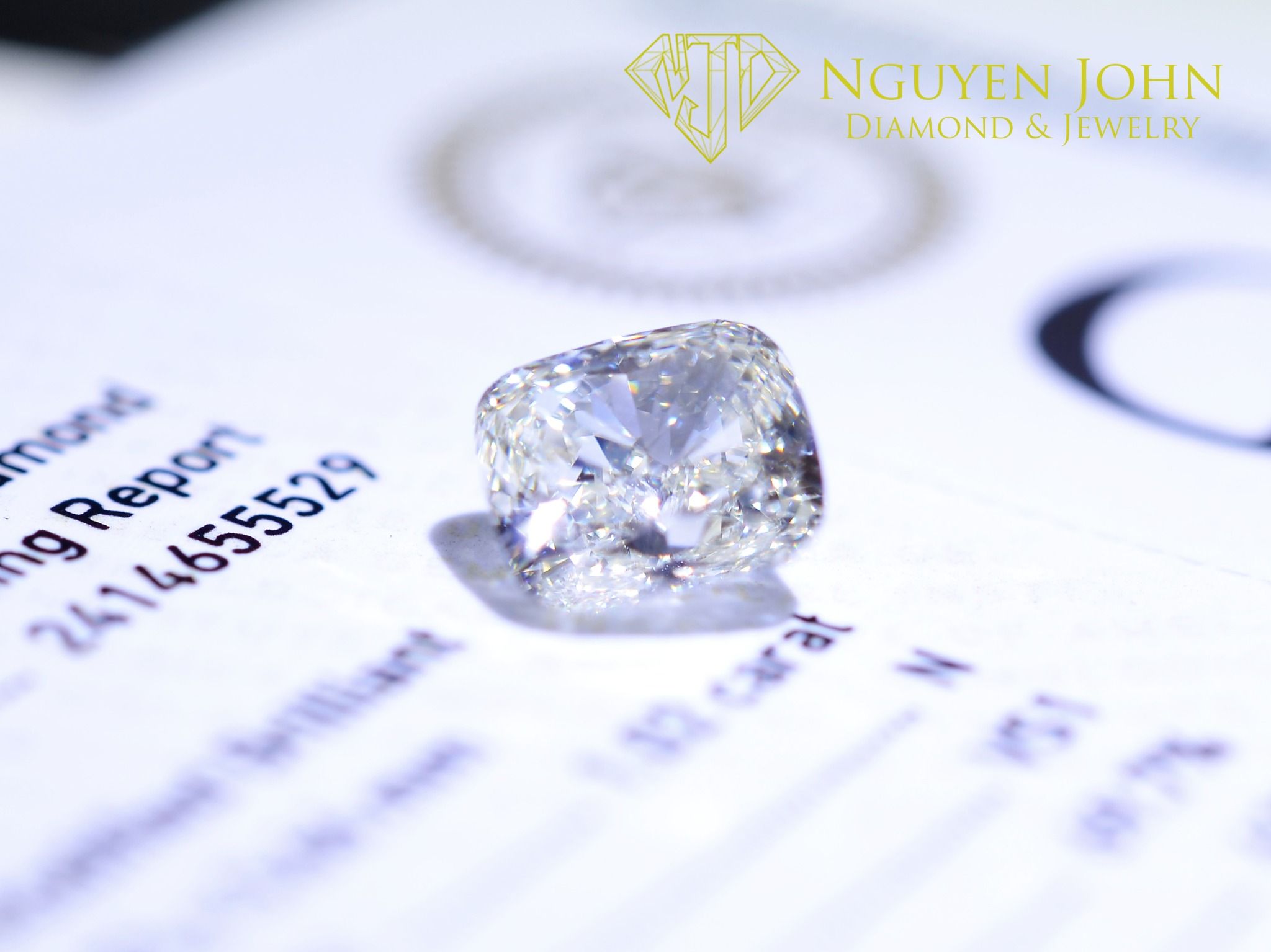  CUSHION GIA DIAMOND 5.8 X 5.2 MM (N/VS1) 5529 ( KIM CƯƠNG THIÊN NHIÊN CUSHION 5.8 X 5.2LI  N/VS1 5529) 