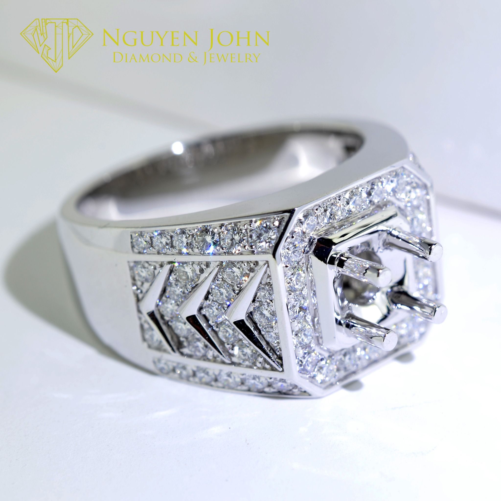  MALE DIAMOND RING 0411 6.0MM (NHẪN NAM KIM CƯƠNG 0411 Ổ CHỦ 6.0LI) 