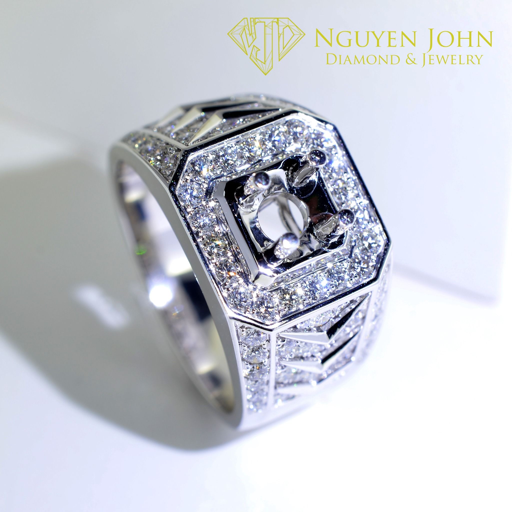  MALE DIAMOND RING 0411 6.0MM (NHẪN NAM KIM CƯƠNG 0411 Ổ CHỦ 6.0LI) 