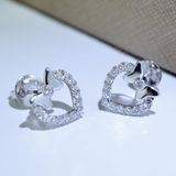  HEART DIAMOND EARRINGS 750 (BÔNG TAI KIM CƯƠNG TRÁI TIM 750 ) 