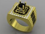  ROLEX BLACK DIAMOND RING 6.1MM (NHẪN NAM KIM CƯƠNG ĐEN ROLEX Ổ CHỦ 6.1LI) 