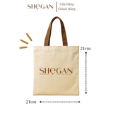  Túi Tote Vải Canvas SHeGAN (kích thước 21cm x 21cm) - Phụ Kiện Gọn Nhẹ, Tiện Lợi, Thân Thiện Môi Trường 