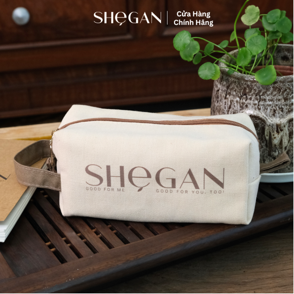 Túi đựng mỹ phẩm có quai SHeGAN - Tiện lợi, chứa được nhiều đồ dùng cá nhân