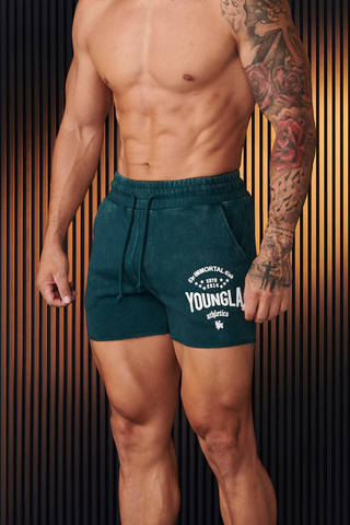  YoungLA - 152  Immortal Shorts - Teal Wash 