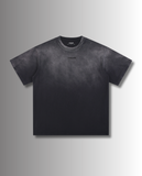  ASGARD OMBRE SPRAY OVERSIZE TEES - Black Wash 
