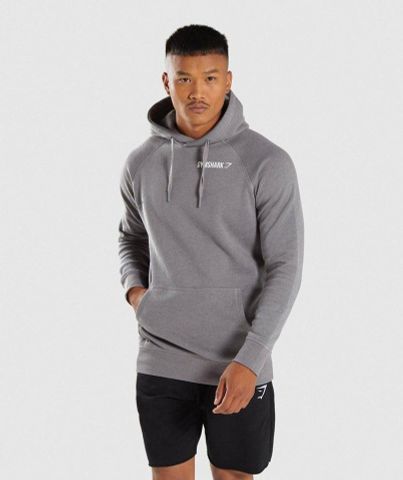  GYMSHARK CREST HOODIE - SMOKE GREY 
