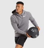  GYMSHARK CREST HOODIE - SMOKE GREY 