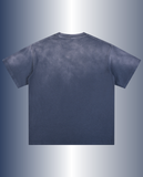  ASGARD OMBRE SPRAY OVERSIZE TEES - NAVY WASH 