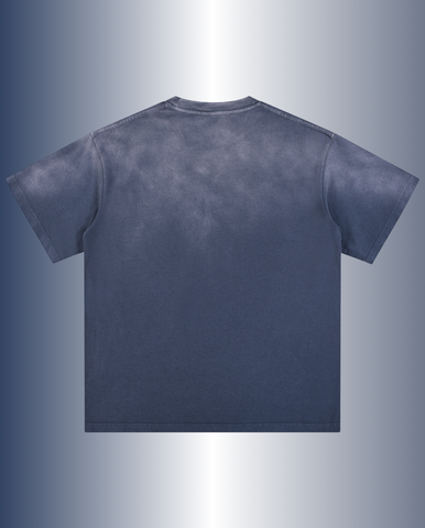  ASGARD OMBRE SPRAY OVERSIZE TEES - NAVY WASH 