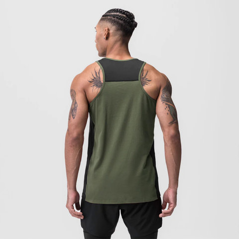  ASGARD SINGLET TANKTOP - OLIVE / BLACK 
