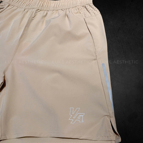  YOUNGLA - 114 Hybrid Short Shorts - Beige 
