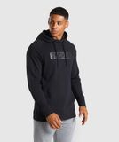  GYMSHARK BLOCK HOODIE - BLACK 