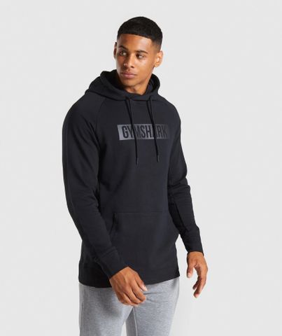  GYMSHARK BLOCK HOODIES - BLACK 