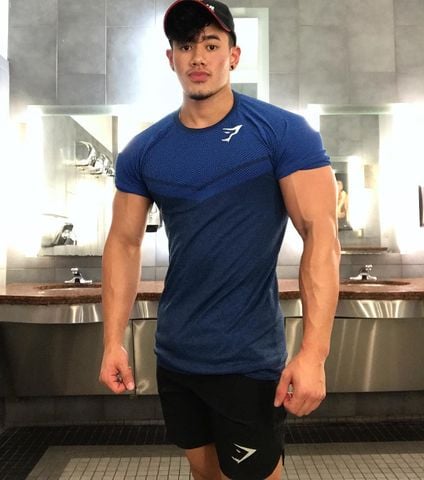  GYMSHARK PERFORMANCE SEAMLESS T-SHIRTS - BLUE 