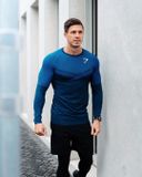  PERFORMANCE SEAMLESS LST-SHIRT - BLUE 