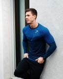  PERFORMANCE SEAMLESS LST-SHIRT - BLUE 