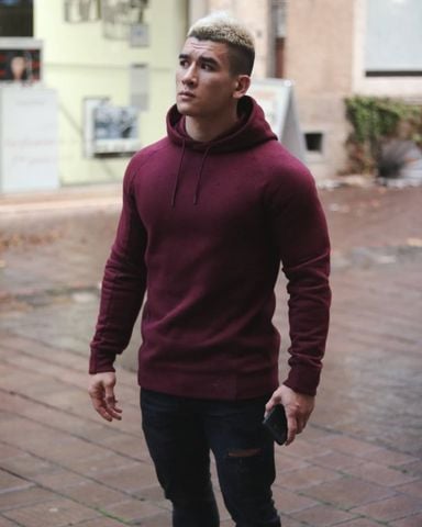  GYMSHARK OVERSIZED HOODIES - Burgundy 