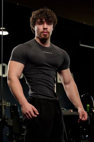  YOUNGLA - 475 SuperVillain Compression Tees - BLACK 