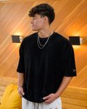  YOUNGLA - 421 Corduroy Supersized Tees - BLACK 