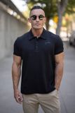  412 JACKED POLO TEES  - BLACK 