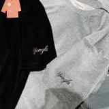  YOUNGLA - 421 Corduroy Supersized Tees - BLACK 