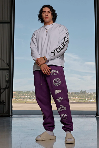  YoungLA  - 204 - Immortal Killer Joggers -  Purple 