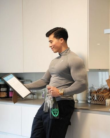  GymShark 1/4 zip VITAL SEAMLESS LST-SHIRT - Light Grey/Smokey Grey 