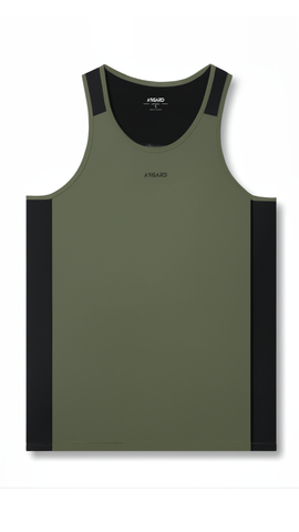  ASGARD SINGLET TANKTOP - OLIVE / BLACK 