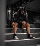  GYMSHARK BLOCK HOODIES - BLACK 