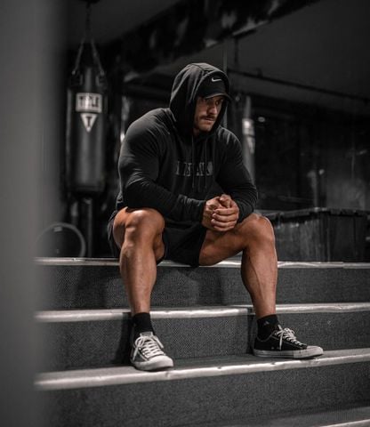  GYMSHARK BLOCK HOODIES - BLACK 