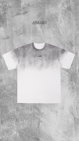  ASGARD OMBRE SPRAY OVERSIZE TEES - SILVER FOX 