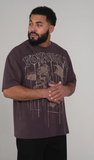  Youngla 4116 - Floral Skull Tees - Plum Perfect 