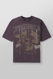  Youngla 4116 - Floral Skull Tees - Plum Perfect 