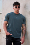  YoungLA 471 CHROME TEES -  Deep Teal Wash 