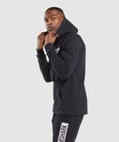  GYMSHARK BLOCK HOODIE - BLACK/WHITE 