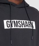  GYMSHARK BLOCK HOODIE - BLACK/WHITE 