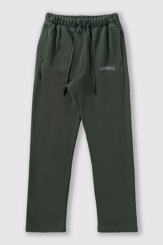  YoungLA 2078 - Minimal No Cuff Joggers - Teal Wash 