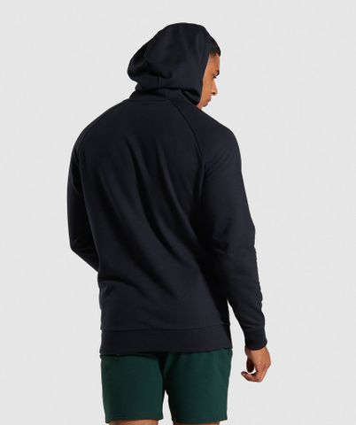  GYMSHARK CONTRAST HOODIE - BLACK 