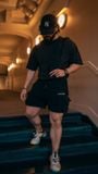  YOUNGLA - 1039 - 3D Cargo Shorts - Black 