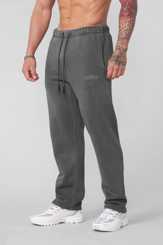  YoungLA 2078 - Minimal No Cuff Joggers - Coal Wash 