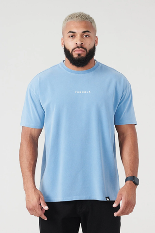  401 ESSENTIAL JACKED TEES SUMMER 23'  - Sky Blue Wash 