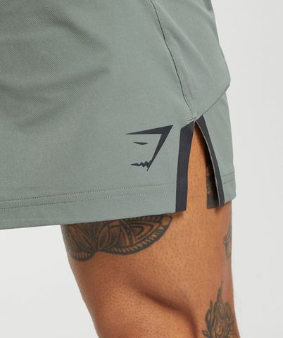  Apex 5" Hybrid Short Slim Fit  - Unit Green 