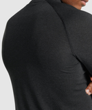  Vital Light 1/4 Zip SEAMLESS LST-SHIRT - BLACK 