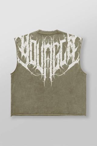  3022 - Anarchy Cropped Tanks -  Olive Wash 