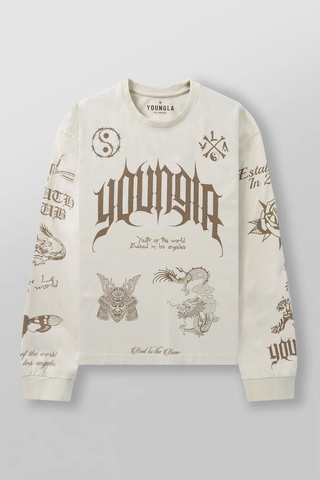  YOUNGLA - 8046 - BMF Long Sleeves - Cream Wash 